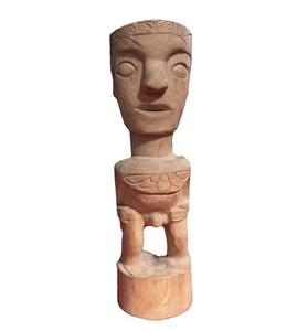 Hand Carved Wood Folk Art Fertility Male Mystery Origin Primitive Antique 11” - Picture 1 of 8