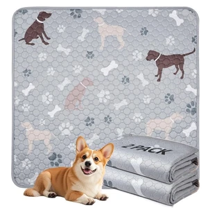 Washable Pee Pads for Dogs, 2 Pack Super Absorbent Dog Training Pads Leakproo... - Foto 1 di 9