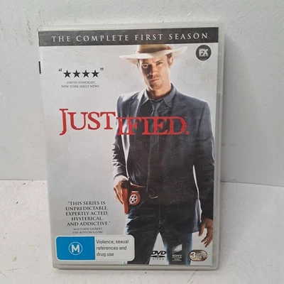 Justified Dvd Complete Season 1 Region 4 Vgc (15) - image 1 of 4
