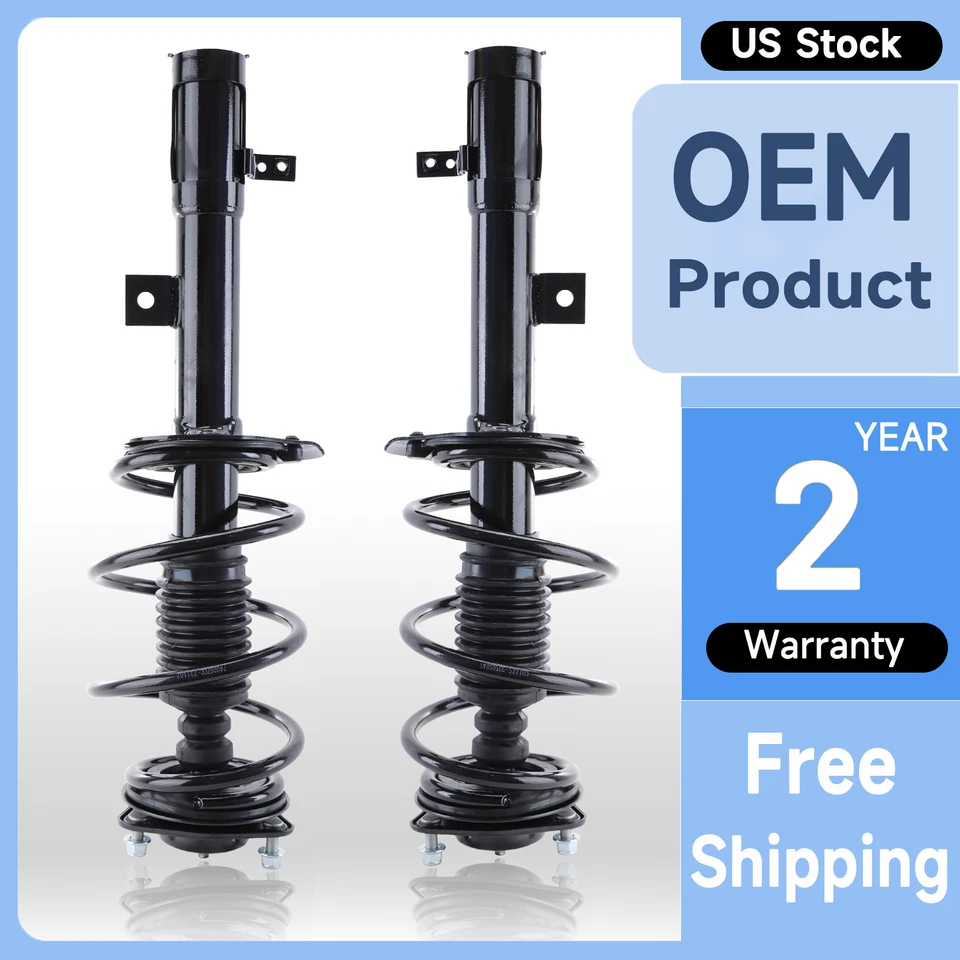 Pair Front Complete Struts w/ Coil Spring For 2012-2017 Jeep Compass Patriot FWD - Image 1 of 4