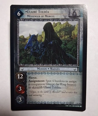 LOTR TCG Fellowship of the Ring ULAIRE TOLDEA MESSENGER OF MORGUL 1R236 FOIL LP - Image 1 of 4