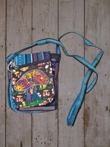 FAIR TRADE GRINGO - schwere Baumwolle Gheri Streifen Pilz Reisepass Tasche (BGN-435)(3) - Bild 1 von 2