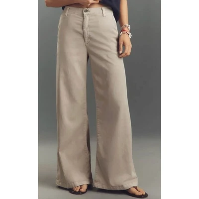 AG Caden Wide-Leg Trouser Tailored Fit Sulfur Simple Taupe Pants Size 26 - Image 1 of 4