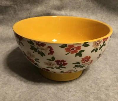 "Cuenco con patas amarillas y florales flores otoño Pioneer Woman 6""" Foto 1 de 4