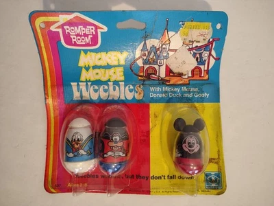 Mickey Mouse Weebles with Donald Duck & Goofy Vintage Disney 1979 Hasbro Sealed - Image 1 of 4