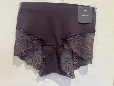 Panty Hipster SPANX Suave Undie-Tectable Encaje "Ciuela Profunda" SP0515 PEQUEÑO NUEVO CON ETIQUETAS Foto 1 de 3