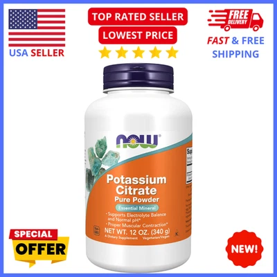 NOW Foods Citrato de Potasio en Polvo Electrolito pH Balance Apoyo Suplemento Foto 1 de 4