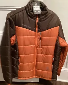 Everlast Mens Large Orange/Brown Fleece Lined Jacket New with Tags - Picture 1 of 4