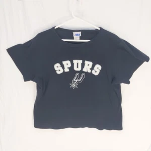 Y2K NBA San Antonio Spurs Women's XL Shirt Black Soft Stretch Graphic Print - Picture 1 of 5