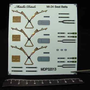 3D Decals Mi-24. Seat Belts for Scale Model Kit 1:32 Metallic Details MDP32013 - Picture 1 of 4