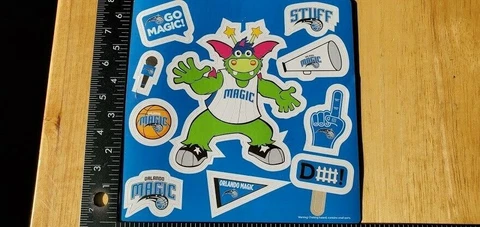 Orlando Magic Magnet Sheet Mascot Logo Stuff the Magic Dragon Basketball Cheer Cover