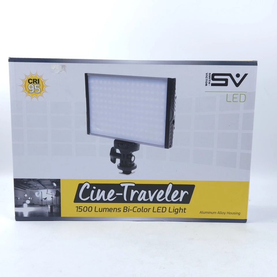 NO BATT! Smith-Victor Cine-Traveler Bi-Color 1500 Lumens On-Camera LED Light Kit - Image 1 of 4