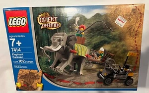 LEGO Adventurers: Caravan degli Elefanti (7414) Nuovo con scatola e difficile da trovare! - Foto 1 di 7