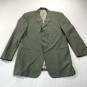 VINTAGE Hugo Boss Blazer Mens 48 L Gray Wool 3-Button Sport Coat Jacket - Picture 1 of 15