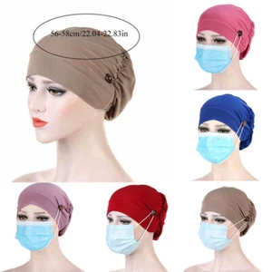 Hair Loss Turban Head Women Chemo Cap Muslim Wrap Cover Cancer Hat Head Scarf - Picture 1 of 28