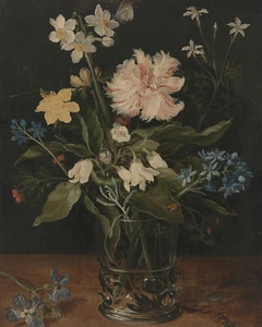 1600s Still Life with Flowers Painting Giclee Print on Fine Art Paper - Picture 1 of 3