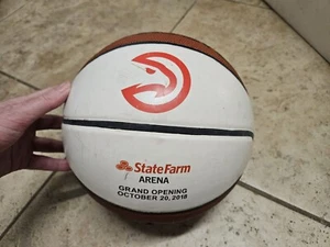 State Farm Arena Grand Opening Spalding Basketball Atlanta Hawks With Writing - Picture 1 of 8