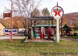 Stazione di servizio Texaco vintage, Seneca Rocks, West Virginia - stampa fotografica d'epoca - Foto 1 di 1