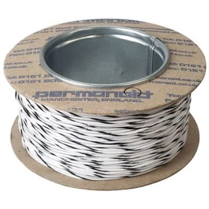 Geräte-Anschlusskabel 16/0,2 mm weiß/schwarz gestreift (Preis je 5 Meter) - Bild 1 von 1