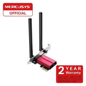 Mercusys MA86XE AXE5400 Wi-Fi 6E Tri-Band PCIe Adapter Bluetooth 5.2 6GHz - Picture 1 of 4
