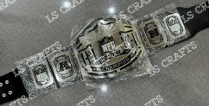 CUSTOM FANTASY FOOTBALL CHAMPIONSHIP BELT BRASS ADULT SIZE 2MM - Picture 1 of 6
