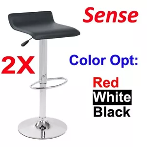 2x Sense PU leather Bar stool Kitchen Chair- White, Black or Red Color post free - Picture 1 of 1