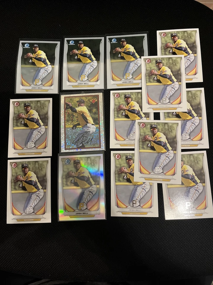 2014 Bowman Chrome Draft Josh Bell Cards Lot Nationals TP-16 CTP-16 - Image 1 of 4