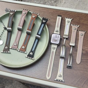 Stylish Genuine Leather Magnetic Band For iWatch Series 10 9 8 7 6 5 4 3 2 Ultra - Picture 1 of 50