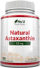 Astaxanthin 12 mg hochdosiert 6-Monats-Versorgung 180 Softgel-Kapseln 
