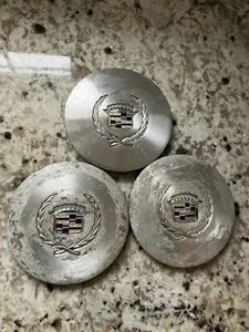 (3) 6 1/2" machined aluminum wheel center caps 1990's Cadillac 02222401 - Picture 1 of 6