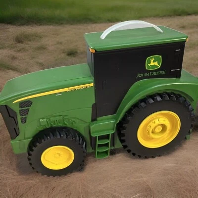 Tomy Ertl JOHN DEERE Plastic Tractor Carry Case  w/ random toys - Image 1 of 4