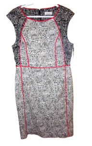 NWT CALVIN KLEIN SZ.10, SLEEVELESS MULTI COLOR DRESS - Picture 1 of 7