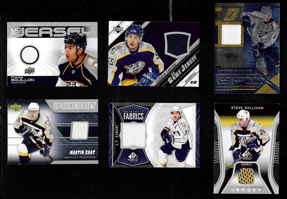 NASHVILLE PREDATORS AUTOGRAPH JERSEY NHL HOCKEY CARD SEE LIST - Image 1 of 1