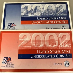 2002 P & D 🇺🇸US Mint 20 Coin Set - Factory Mint Condition Never Handled - Picture 1 of 1