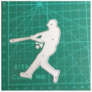 BASEBALLSPIELER Sport Metall Stanzformen Kartenherstellung Sammelalbum Seiten - Bild 1 von 1