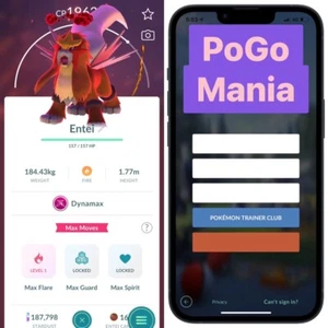 Dynamax Entei (NON shiny)💥mit Gmax Blastoise*1💥mini PTC 20k💥 - Bild 1 von 2