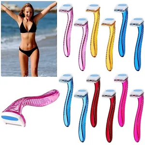 12 Pk Womens Bikini Line Razor Shave Brazilian Hair Shaver Trimmer Legs Arm Face - Picture 1 of 3
