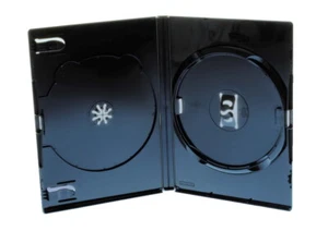 400 Amaray DVD Hüllen 2er Box 14 mm für je 2 BD / CD / DVD schwarz - Bild 1 von 1