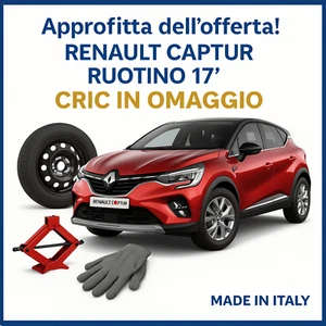 Ruotino di Scorta 5 Fori Renault Captur Ruota Da 17 Con kit Cric Crick Ricambi : - Bild 1 von 9