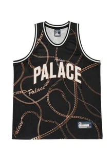 Palace CHAIN BASKETBALL VEST BLACK Mesh Jersey Tank Top Logo XL Graphic Print - Picture 1 of 6