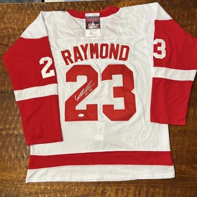 Lucas Raymond Signed Detroit Red Wings Jersey JSA Coa Autographed - Image 1 of 4