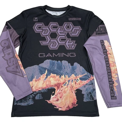 Camisa masculina pequena manga longa para jogos Travis Scott Cactus Jack - Imagem 1 de 4