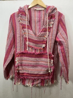 Jen's Pirate Booty Women’s Size XS Baja Mexico Blanket Hoodie Poncho Sweater - Image 1 of 4