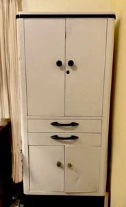 Vintage HAMILTON Medical cabinet Art Deco steel Tall Good condition industrial - Picture 1 of 16