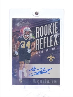 MARSHON LATTIMORE 2017 ABSOLUTE ROOKIE REFLEX AUTOGRAPH RC AUTO /325 Q5874 - Image 1 of 2