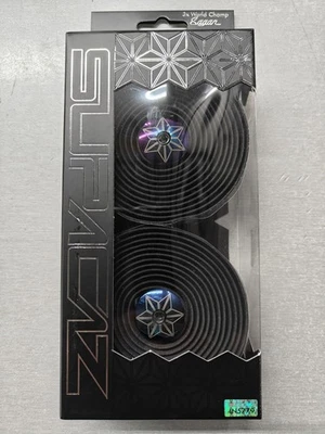 Supacaz Super Sticky Kush Bar Tape - Oil Slick w Oil Slick Anodized Plugs