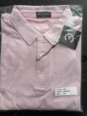 Polo Bryon Nelson Hombre, 2XL, Diseño Polo Rosa/Blanco. Foto 1 de 3