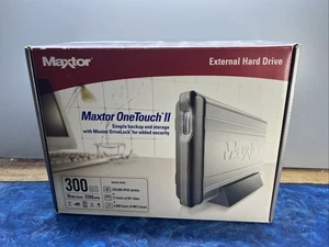 MAXTOR ONETOUCH II External Hard Drive 300 GB 7200 RPM New Open Box - Picture 1 of 11