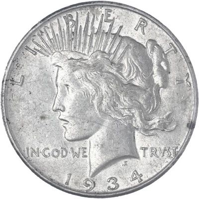 Dólar de la Paz 1934 D extra fino ver fotos K061 Foto 1 de 3