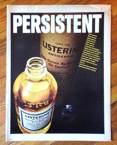 Anuncio impreso en color LISTERINE 1967 vintage de la revista LIFE - Imagen 1 de 2